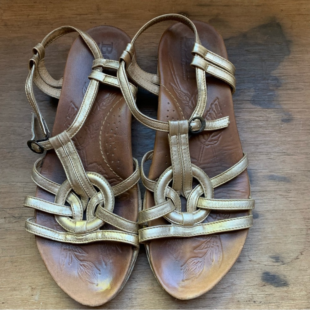 Born Metallic Gold Knot-Strap Women's Sandals